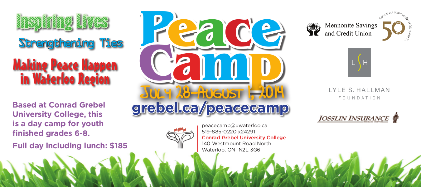 Peace Camp, July 28 to August 1, 2014