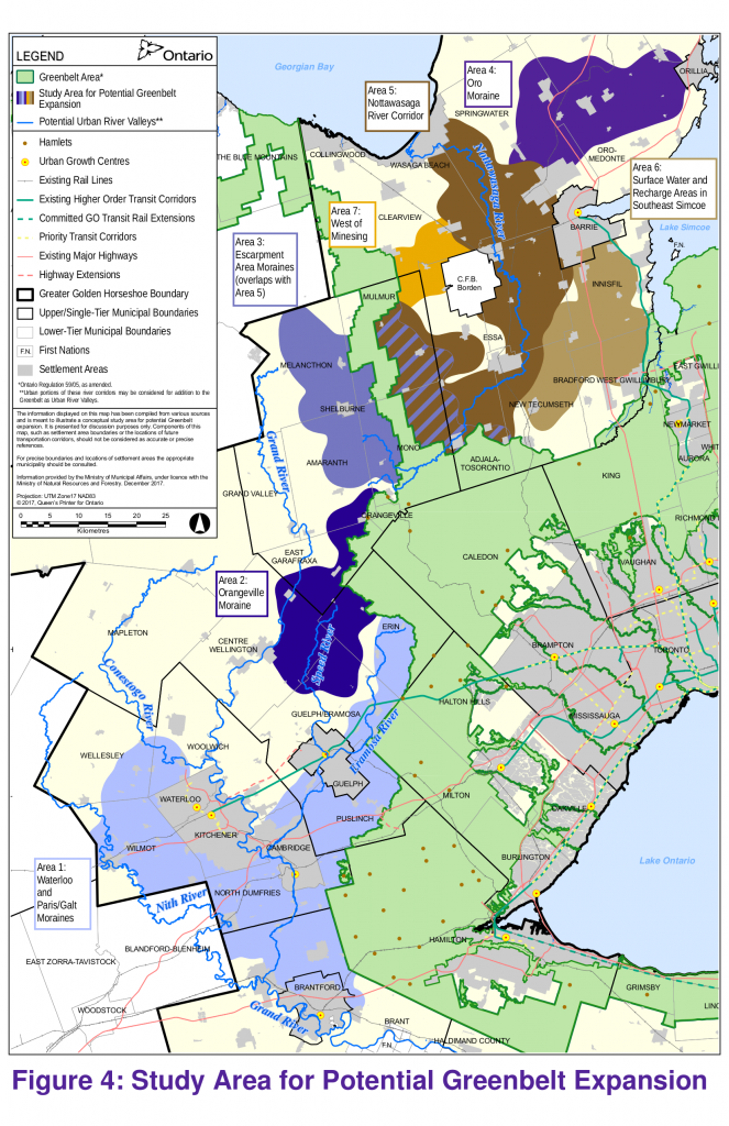 Study area for potential Greenbelt expansion map-1